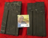 (2) Metal 20 Round Magazines for what appears to be an L1A1 Semi-auto Rifle.