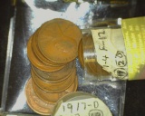 (20) 1917 D Lincoln Cents, all grading Fine, stored in a plastic tube. Red Book value $50.00.