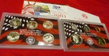 2003 S U.S. Silver Proof Set. 10 pc. In original government issued box and case.