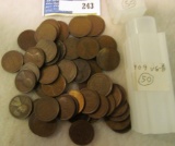 (50) 1909 P Lincoln Cents all grading VG condition and stored in a plastic tube. Red Book value $125