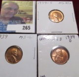1939 P, D, & S Uncirculated Lincoln Cents from early WW II.