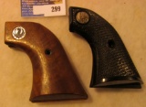 Black Plastic and Wood Grips for Ruger Revolvers.