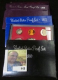 1972 S, 80 S, 88 S, & 92 S U.S. Proof Sets in original boxes.