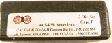 C-H Tool & Die Three-piece .44 S & W American Die Set in original box.