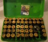 Fifty count box of Unusual cartridges, both fired and unfired. Missing a  few rounds, but has additi