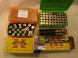 Fifty count cartridge box with .357 brass; 50 Count 