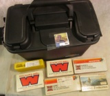 (5) and a partial Boxes of .38-40 Winchester Ammo, some maybe reloads in a black plastic ammo tote.