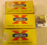 (3) Original full boxes of .38 Smith & Wesson 145 Grain Lubaloy Western X Ammunition.  Cannot be shi