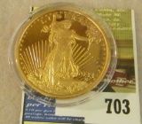 1933 Copy of the Superbly Rare St. Gaudens $20 Gold Piece, encapsulated. Cu, layered in 24K Gold.