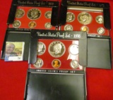 1975 S, 76 S, & 77 S U.S. Proof Sets, all original as issued.