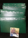 1994 S, 95 S, 96 S, 97 S, & 98 S U.S. Proof Sets, all original as issued.