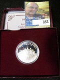 1982 S George Washington Silver Proof Commemorative Half-Dollar in original box of issue with C.O.A.