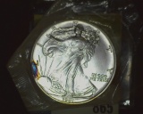 1991 U.S. Silver American Eagle Silver Dollar, One Ounce .999 Fine Silver in original Littleton Coin