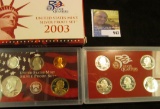 2003 S US Mint Silver Proof (10) Coin Set. Original as Issued.