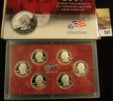 2009 S Silver Proof Territories Quarter Set. Original as Issued.