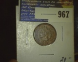 1908 Indian Head Cent. Nice EF with Full Diamonds.