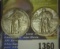 1917 D Type 2 & 17 S Type One Standing Liberty Quarters.