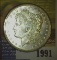 1921 D Brilliant Uncirculated Morgan Silver Dollar.