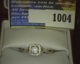 Ladies 18K White Gold Wedding Ring in original Sales Box with Invoice for $4556.94 and Diamond Quali