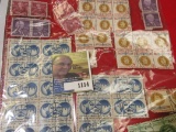 (56) U.S. Stamps, Pairs and blocks.