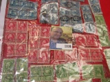 (83) U.S. Stamps, Strips and blocks.