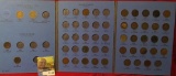 Partial Set of Flying Eagle and Indian Head Cents in a blue Whitman folder. Includes the 1857 & 1858