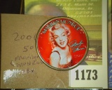 2006 P Marilyn Monroe enameled Brilliant Uncirculated Kennedy Half Dollar.
