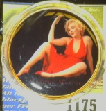 Marilyn Monroe enameled Brilliant Uncirculated Medal with Nude reverse.