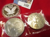 1916 Replica Standing Liberty Quarter One Ounce minted with 100 mills Fine Silver on One Ounce of Co