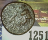 Greek Bronze with King Phillip II Obverse and Angel with wreathReverse, well centered with lots of d