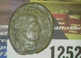Ancient Roman Bronze AE of Constantius, Emperor obverse, reverse Consular Senate reverse with Empero