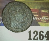 Ancient Roman Bronze AE of Constantius, Emperor obverse, reverse depicts City Gates? Nearly 2,000 ye