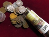 Mixed Date Roll of Indian Head Cents in a plastic tube. Nearly all appear to be Good or better. (50
