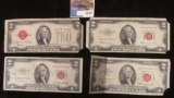 Series 1928 F, 1953, 1953 C and 1963 Two-Dollar United States Noters.