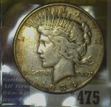 1934 S Scarce date U.S. Silver Peace Dollar.