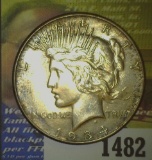 1934 P Peace Silver Dollar. Nicely toned.