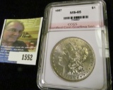 1887 Morgan Silver Dollar Graded MS 65 CCGS