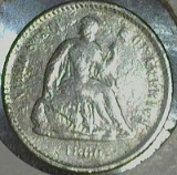 1860 O Seated Half Dime, minted at the beginning of the Civil War in New Orleans, La.