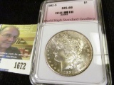 1882-S Morgan Silver Dollar Graded Ms 66 By Ccgs