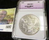 1886 Morgan Silver Dollar Graded Ms 65 Plus By Numismatic Grading Professionals