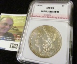 1883-O Morgan Silver Dollar Graded Ms 66 By Ccgs
