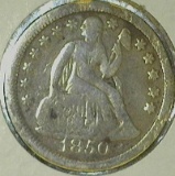 1850 Seated Liberty Dime