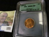 1954 S Lincoln Cent ICG slabbed MS66 RD.