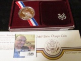 1984 S Olympics Commemorative Proof Silver Dollar in original box of issue.