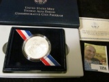 2004 P Thomas Alva Edison Silver Uncirculated Commemorative Dollar is original box of issue.