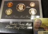 1996 S U.S. Silver Proof Set in original holder as issued.