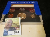 1969 S U.S. Silver Proof Set in original holder as issued.