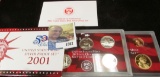 2001 S U.S. Silver Proof Set in original holder as issued.