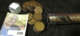(50) Mixed date and grade Indian Head Cents stored in a plastic tube.