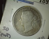 1870 Silver Canada Half Dollar.